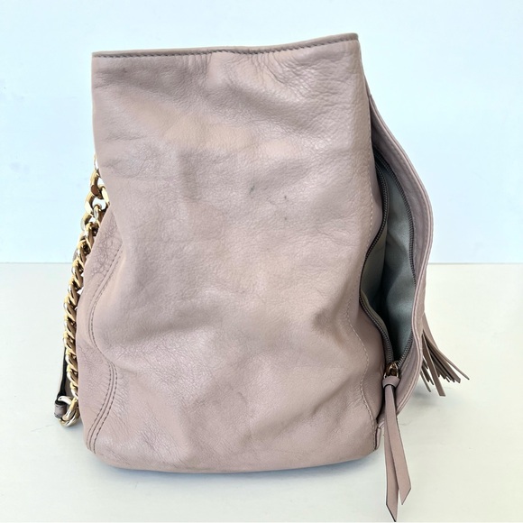 VALENTINO by Mario Valentino Luisa 2 Signature Pink Leather Large Shoulder Tote - Picture 4 of 13